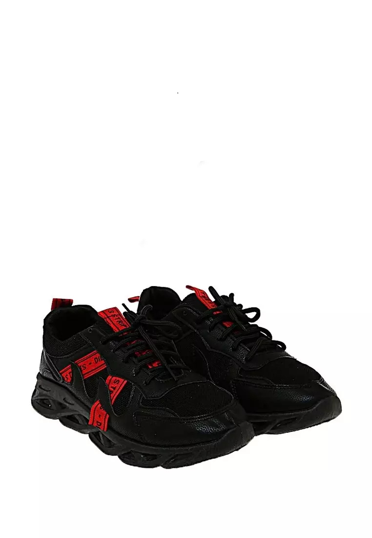 Chayton Sneakers Casual Sepatu Olahraga Kasual Pria Material Flyknit Mesh ORIGINAL - Black
