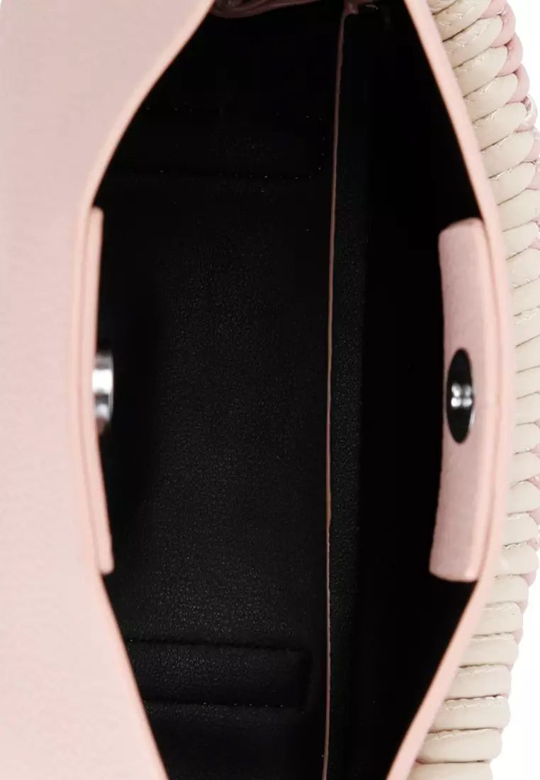 Cable Cord Strap Mini Bag In Pink