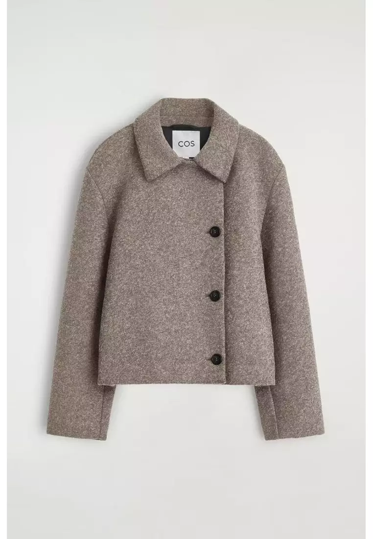 BOILED WOOL-BLEND SHORT JACKET