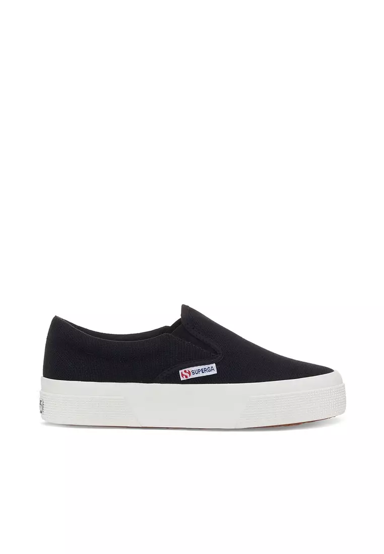 Discount on Superga  shoes - SKU: 2740 Platform Slip On Black-Favorio Sneakers