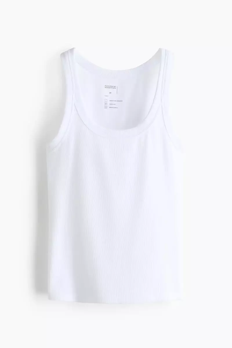 Cooling Slim Fit Ribbed vest top