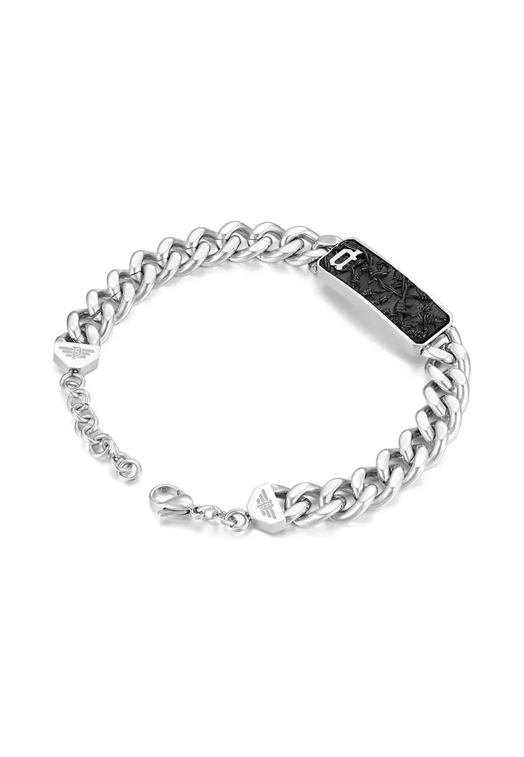 Police Wire Silver Stainless Steel Bracelet For Men PPEAGB0033801