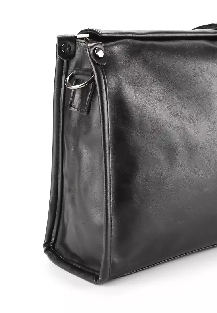 Distressed Leather Concept Crossbody Bag