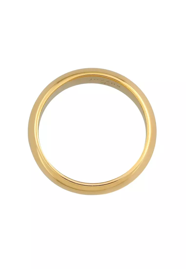 Ring Men Band Solid in 925 Sterling Silver Gold Plated