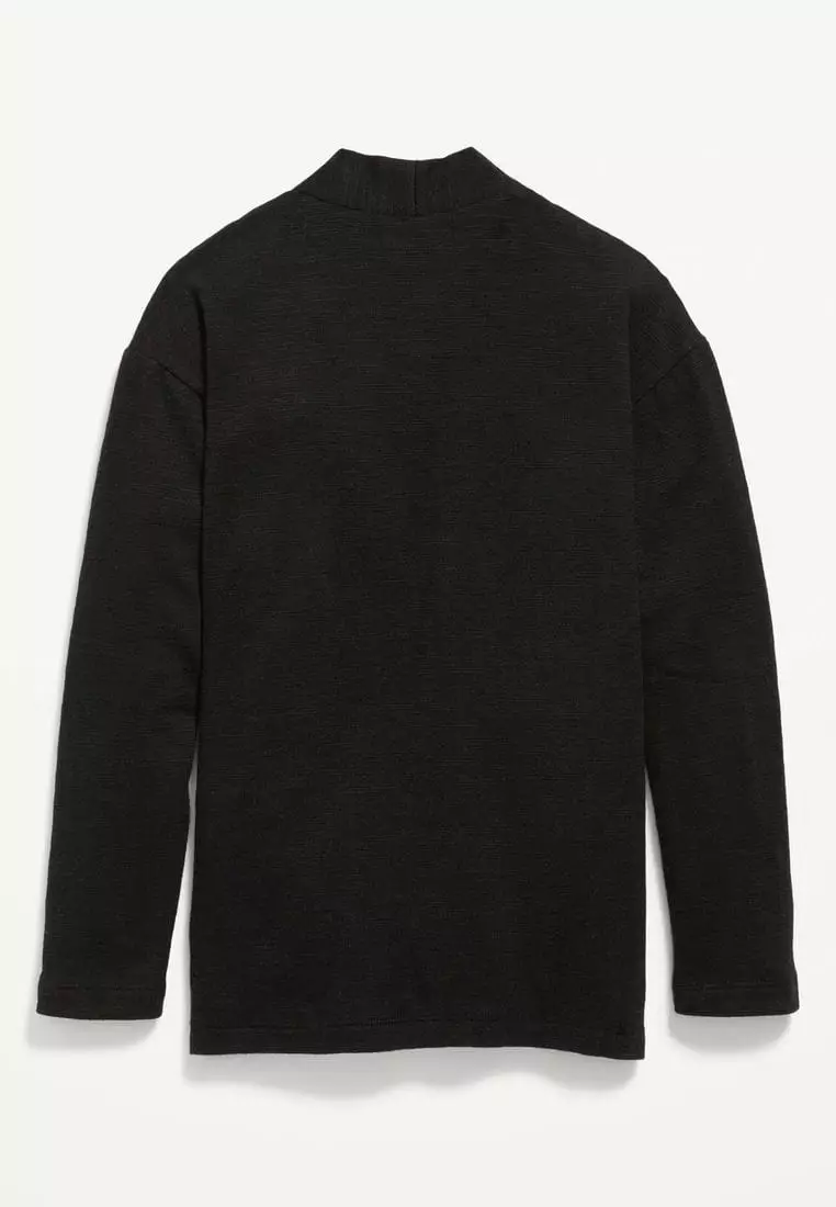 Cozy Plush Open-Front Cardigan Sweater for Girls