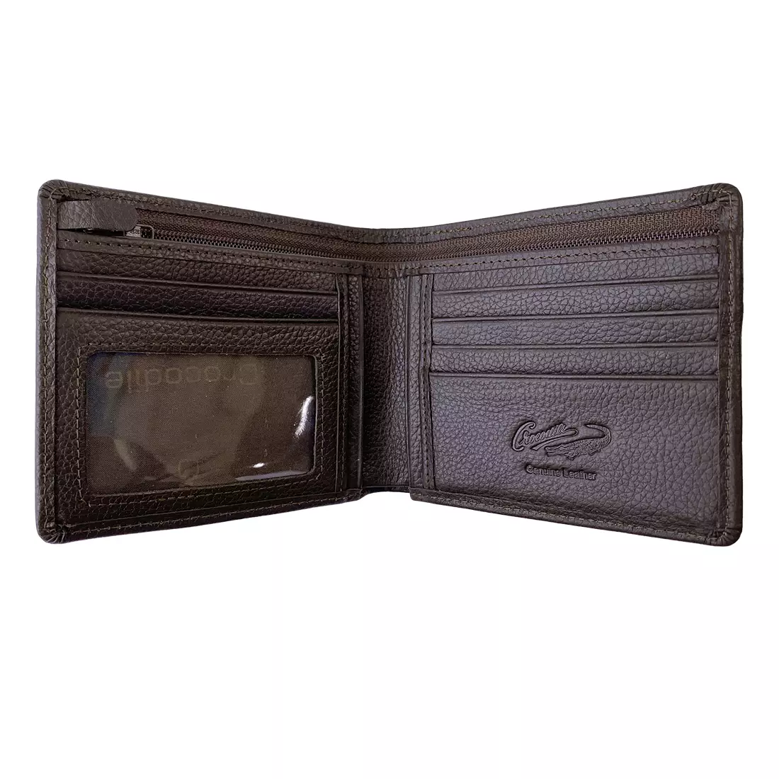 Crocodile C7002R Dompet RFID Bi-fold Wallet Leather Kulit Original - Coklat