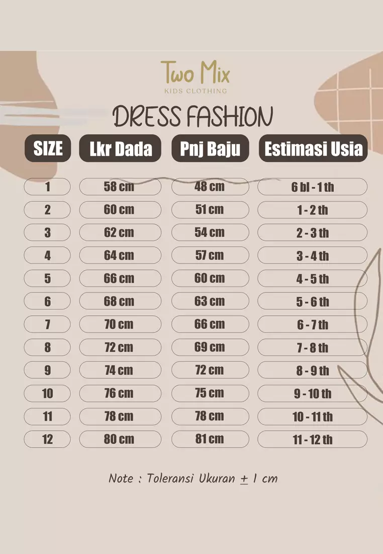 TWO MIX - Dress Anak Cewek Naik Turun - Baju Anak Perempuan Viral Naik Turun 1-12 Tahun 4318