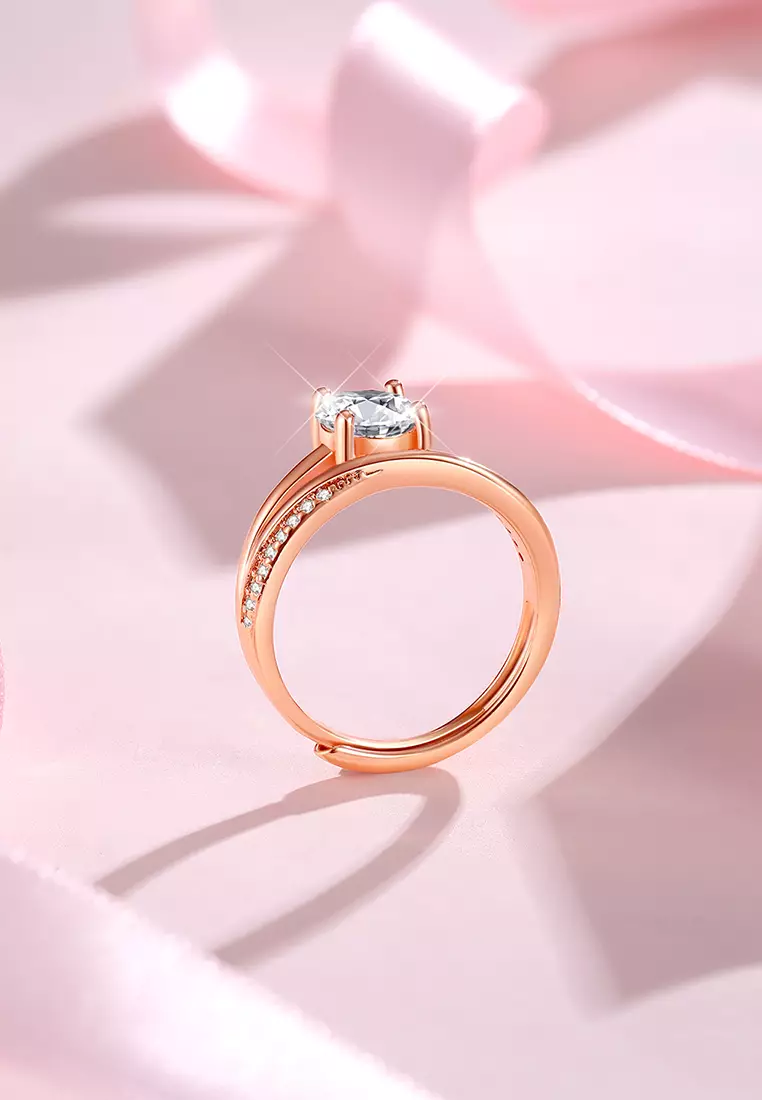 Cincin Wanita Titanium Original Berlian Perhiasan Fashion Korea Cincin Cewek Rings Kotak Indah