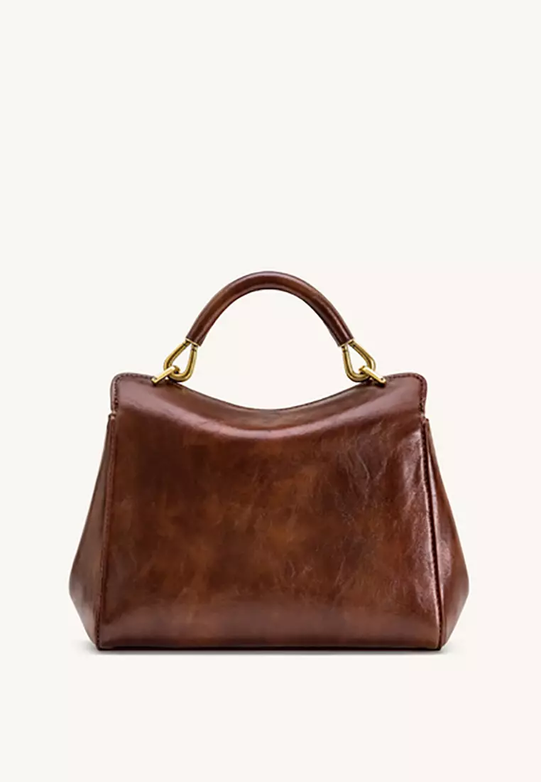 Lucia Classic Top Handbag - Coffee Brown