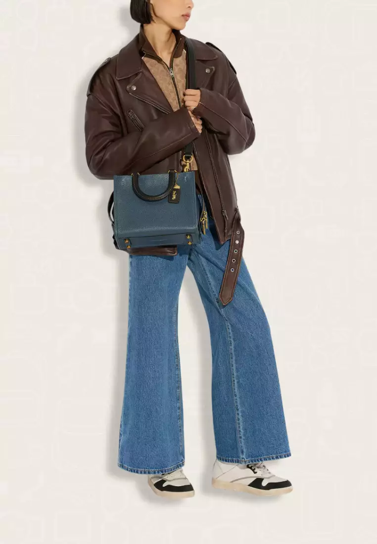 Coach Rogue Bag 25 In Regenerative Leather Dark Denim Multi