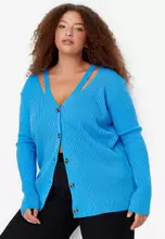 Buy Trendyol Plus Size V Neck Cardigan 2024 Online ZALORA Singapore