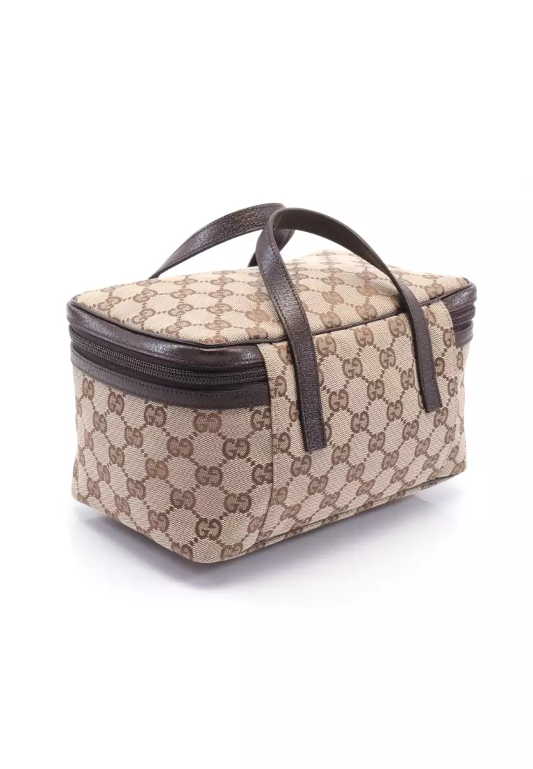 Buy Gucci Pre-loved Gucci GG canvas vanity bag Handbag canvas leather ...