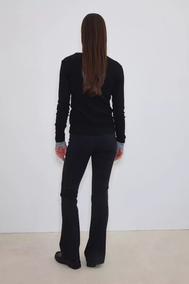 Four-way Stretch Flared Trousers