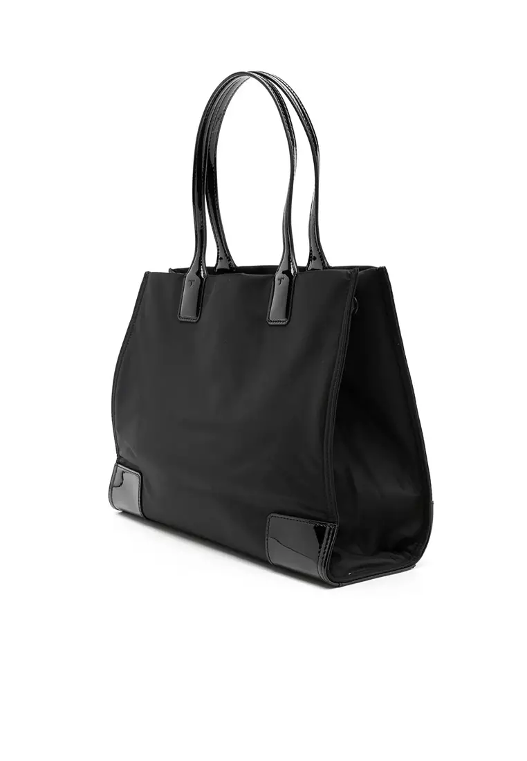Small Ella Patent Tote Bag Black 90482