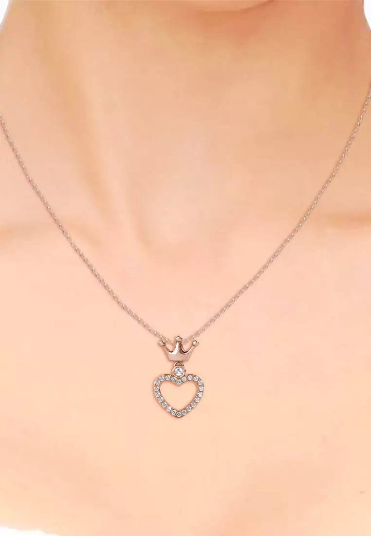 Princess Crown Pendant RG - Kalung Crystal Premium by Her Jewellery