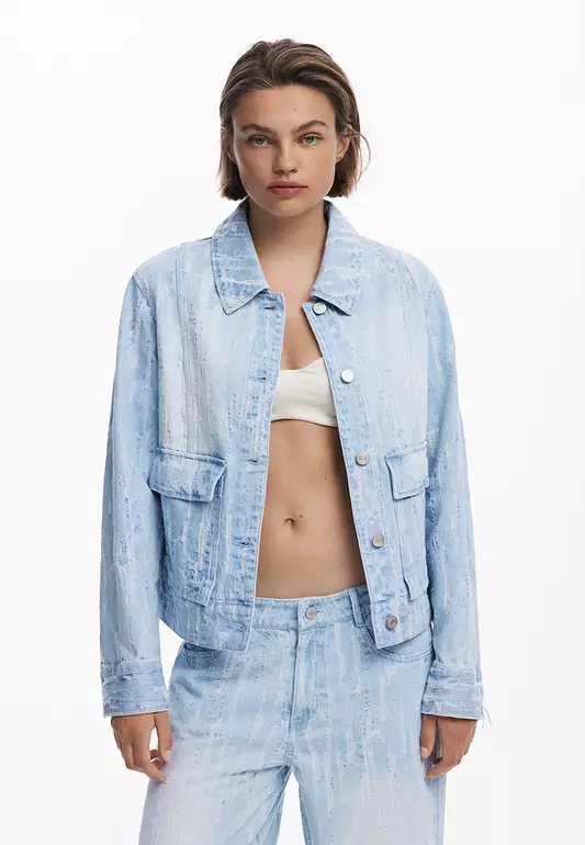 Denim jacket with pockets for women I Desigual.com