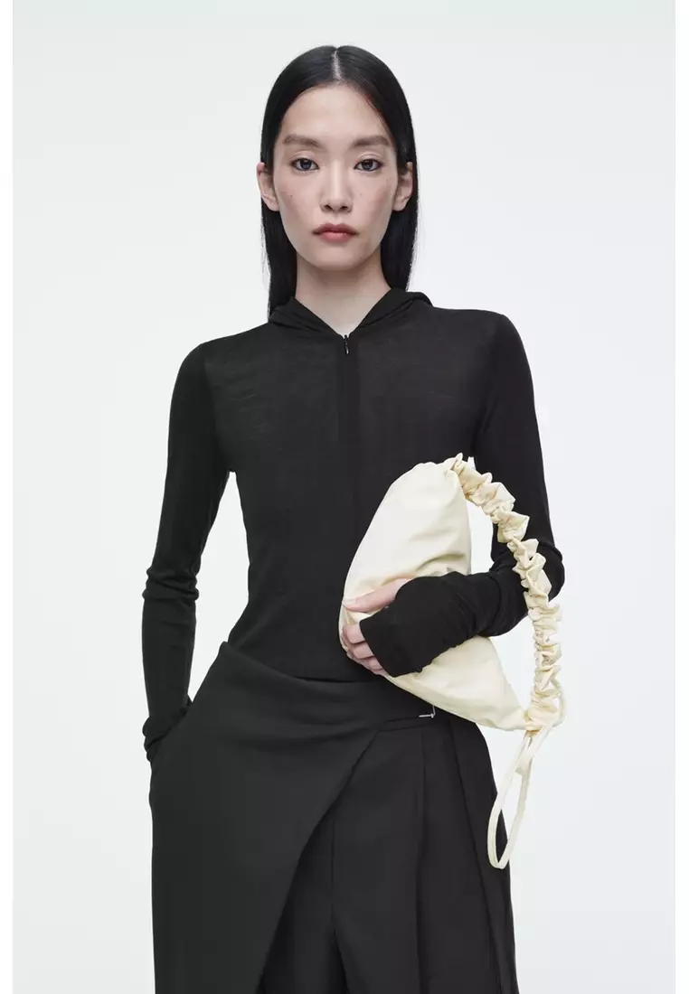 RUFFLE SHOULDER BAG
