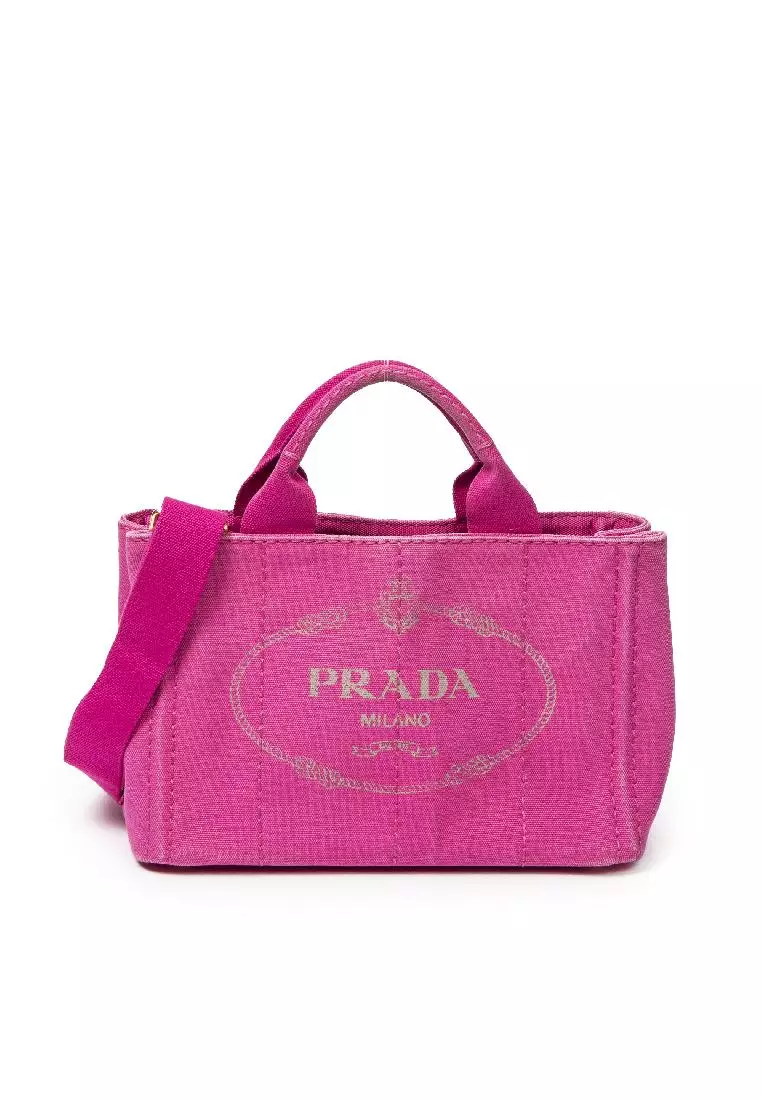 Prada Pre loved Small Canapa Tote 2024 Buy Prada Online ZALORA