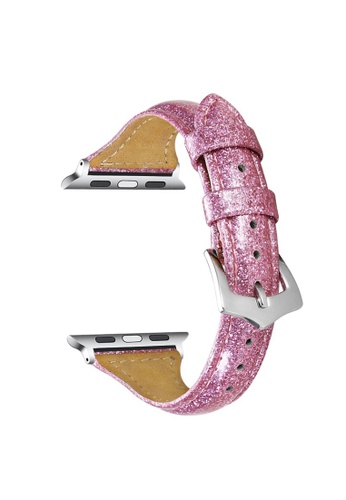 Kings Collection pink Pink Genuine Leather Apple Watch Band 42MM / 44MM (KCWATCH1049) 38A59AC2D5F220GS_1