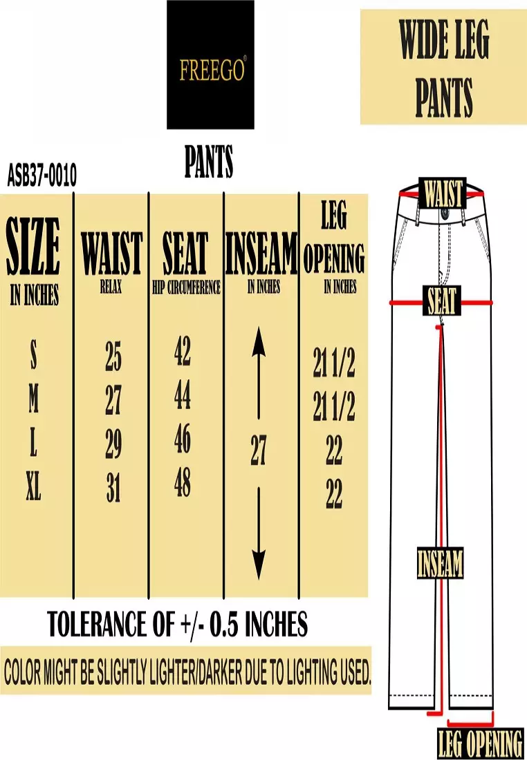 Woven Plain S.Twill Wide Leg Pants