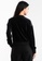 ck Calvin Klein black Velour Cropped Top CA6C7AA5F84B95GS_2