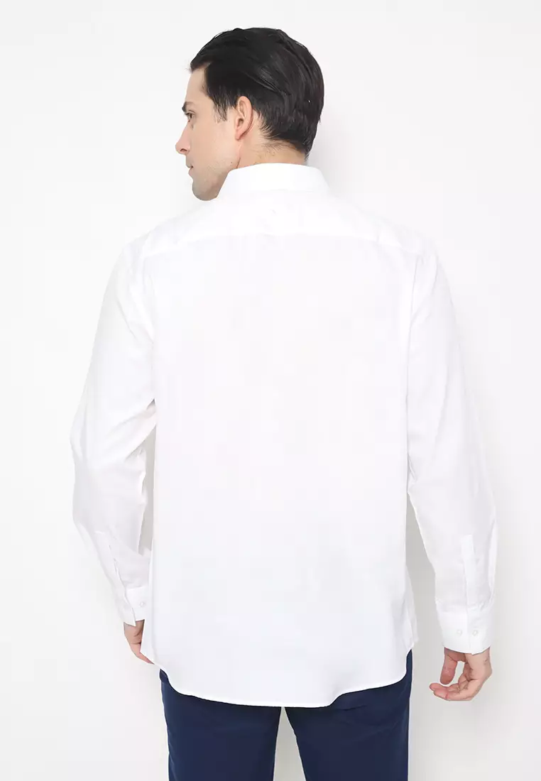 Jobb Cleyton Kemeja Pria Lengan Panjang Regular Fit Putih