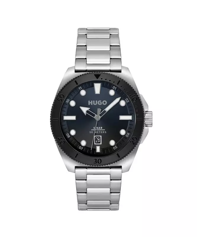 Jual Hugo Boss Watch Hugo Boss Visit Casual Blue Dial Silver SS