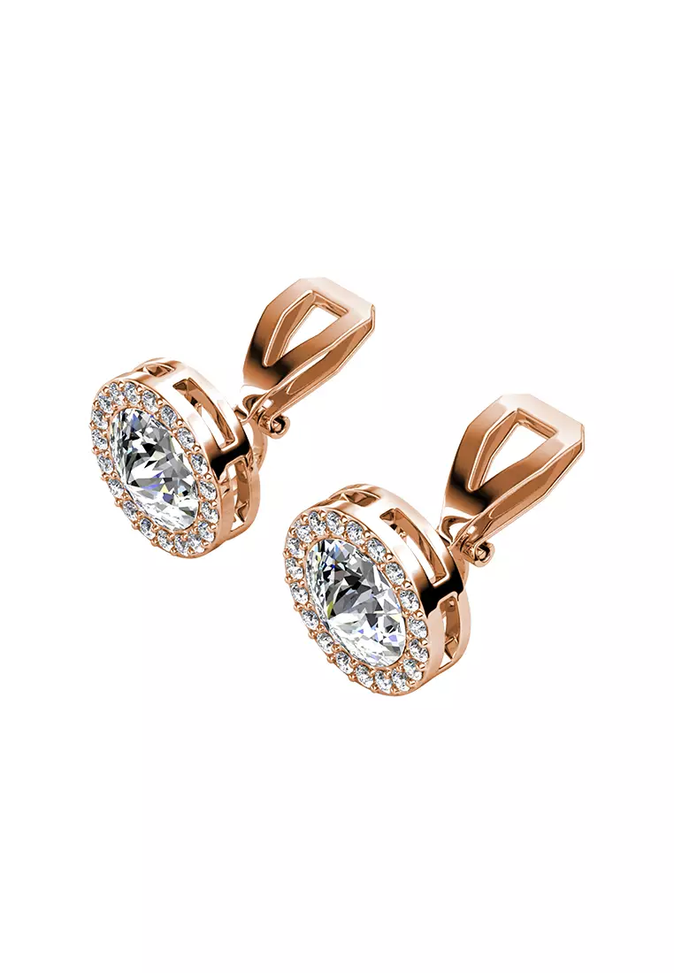 Lydia Circlet Earring Clip RG - Anting Jepit Crystal Luvea Premium Collection by Her Jewellery