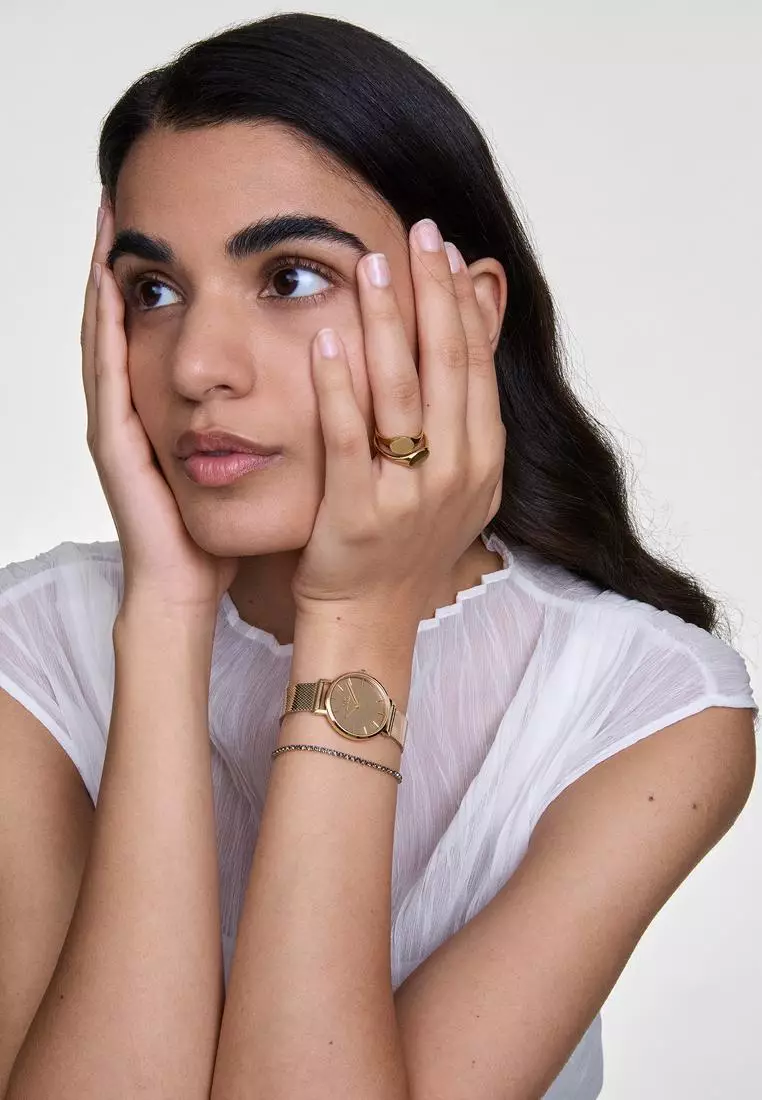 Classic Mini Signet Ring Gold - Unisex Ring for women and men stainless steel Ring DW Official Authentic Original