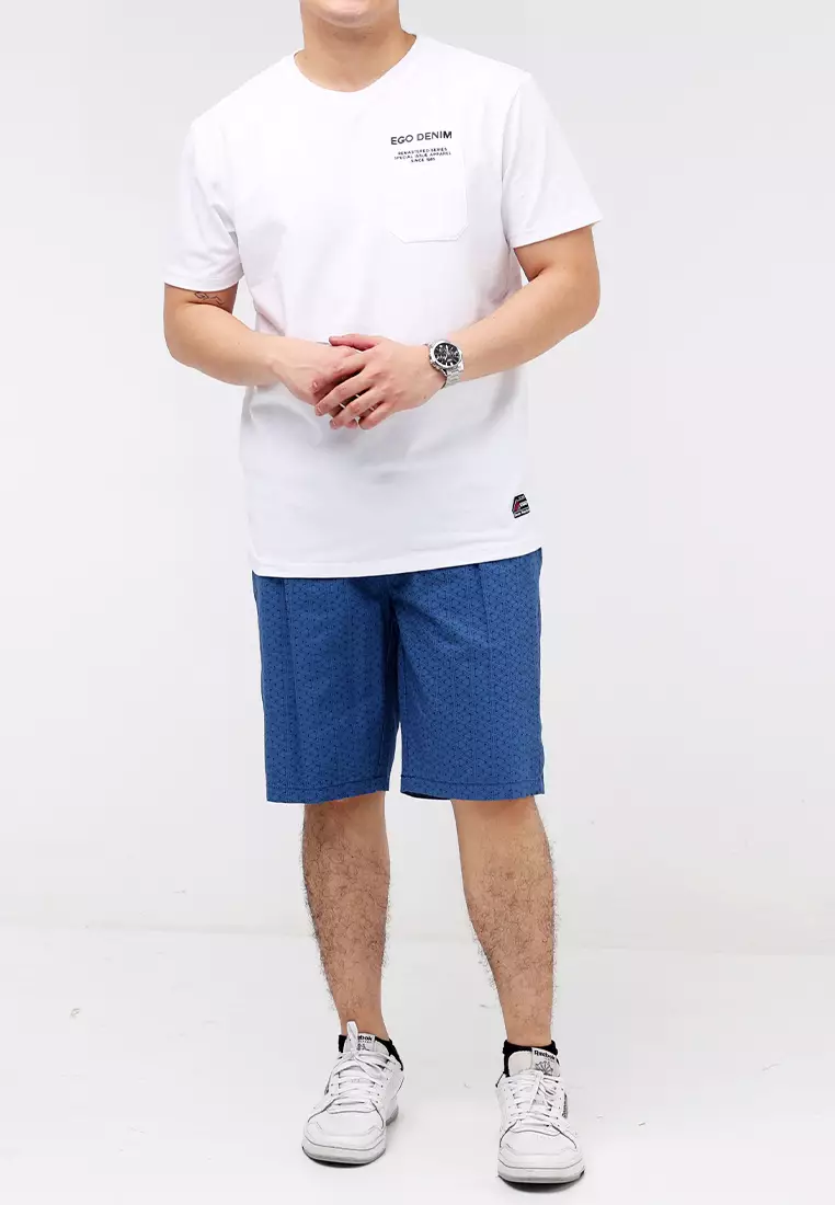Round Neck Crazyline Short Sleeves