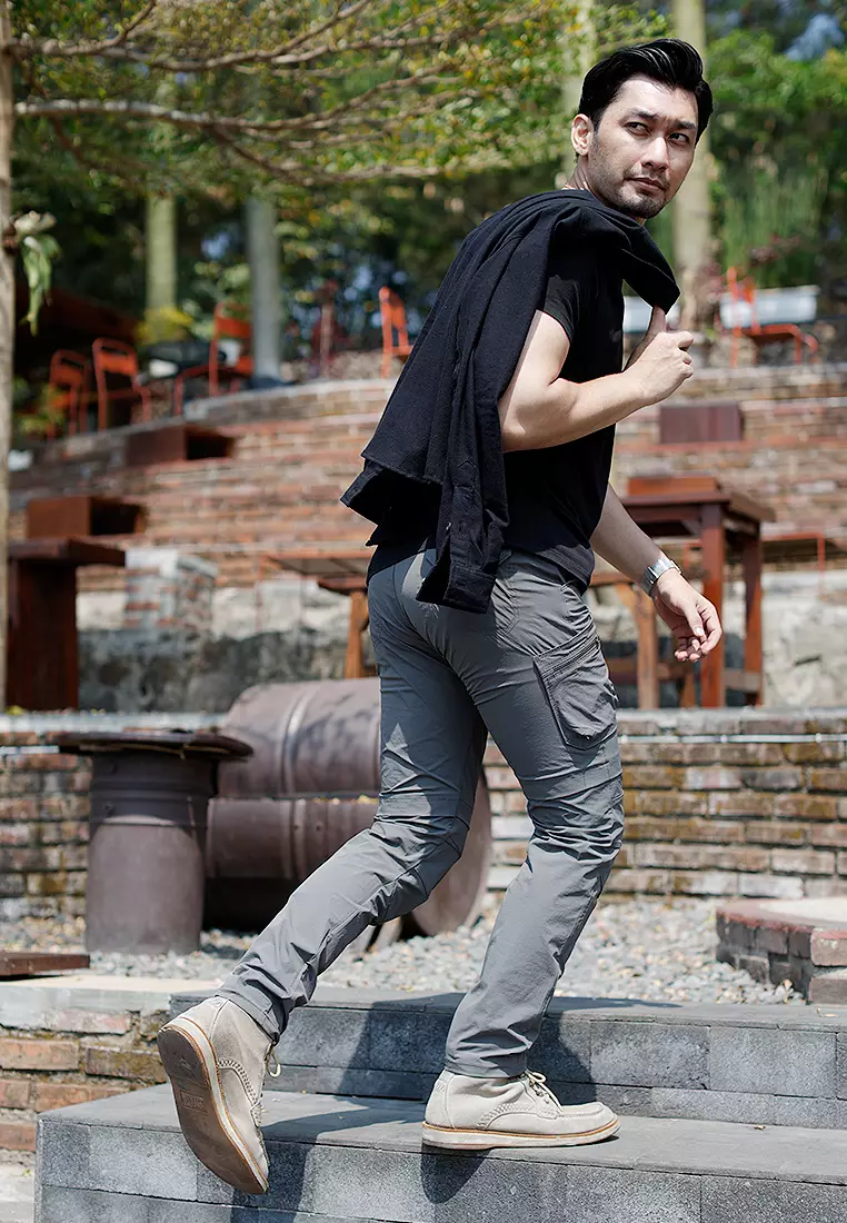 Oxcon Long Pants Cargo 4 WayStretch Nylon Cotton Titanium