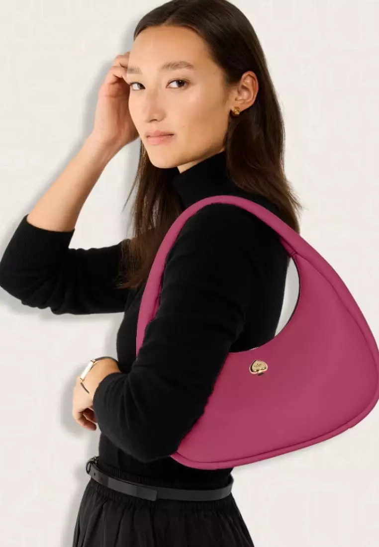 Kate Spade Kayla Crescent Shoulder Bag Dark Raspberry