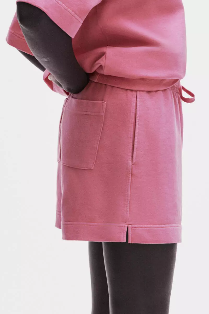 Washed cotton sweatshorts