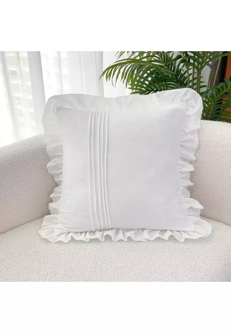 Ruffled best sale throw pillows