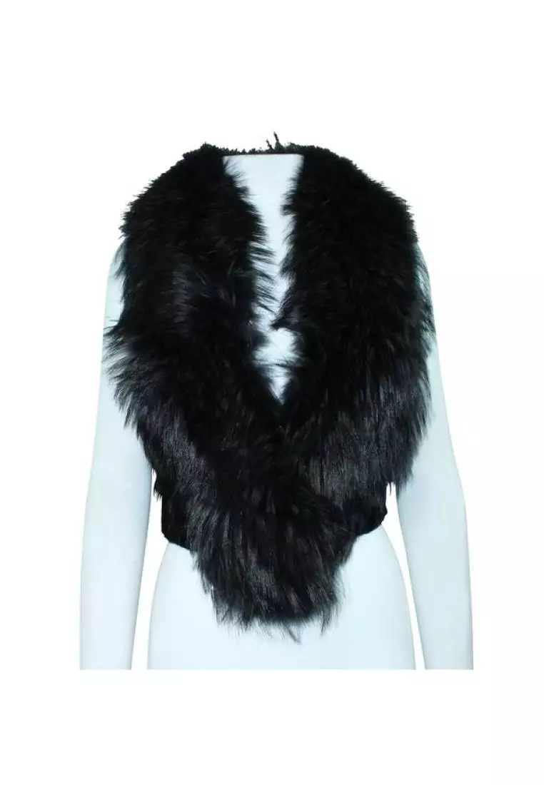 Racoon fur top vest