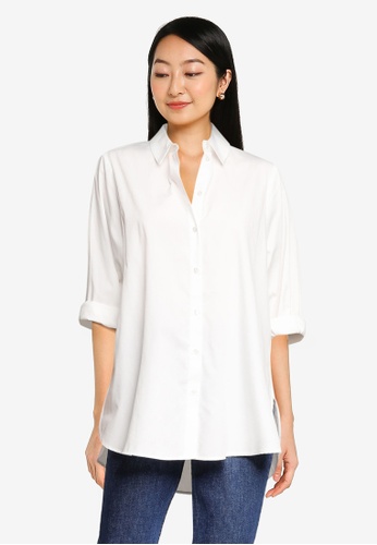 Vero Moda white Hella Long Sleeves Shirt 33BD2AA5B78B2DGS_1