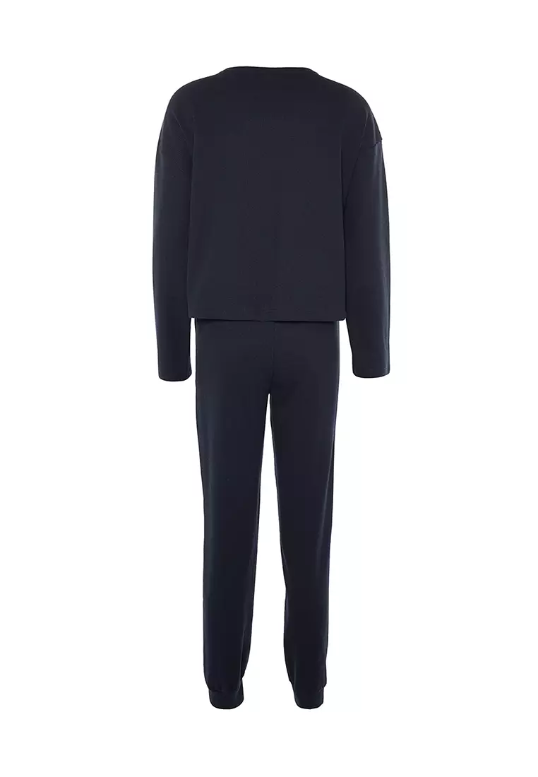 Textured Knit Pajama Set