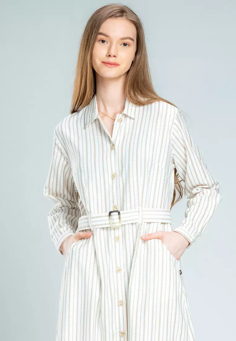 C2 Vagish Khaki Dress Wanita