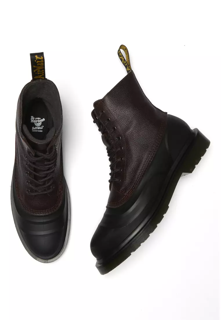 1460 Fleece Lined Leather Sub Black Oxblood Boots Men