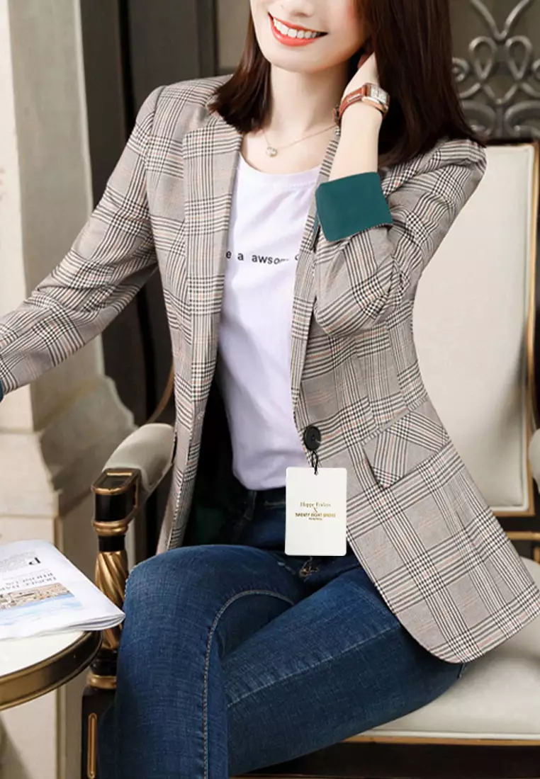 Slim Check Blazer YGH-EQ1003