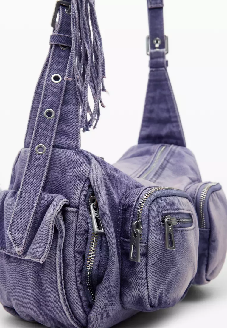 Vintage-style fabric handbag