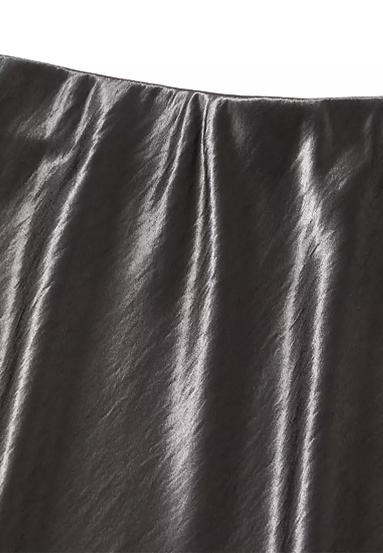 Flowing Satin Fishtail Skirt AF9836