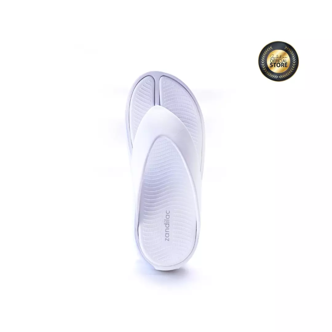 ZANDILAC - SANDAL WANITA DEWASA CH210315WD sandal jepit wedges full karet PUTIH
