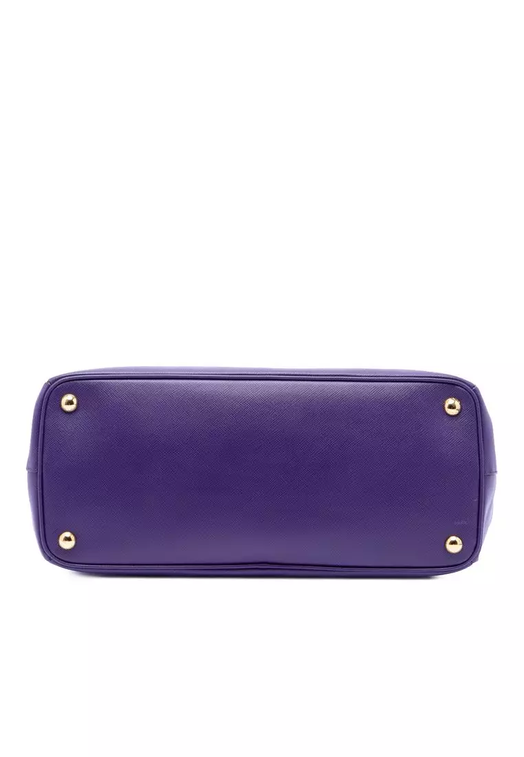 Pre-Loved Prada Medium Saffiano Lux Galleria Double Zip Satchel