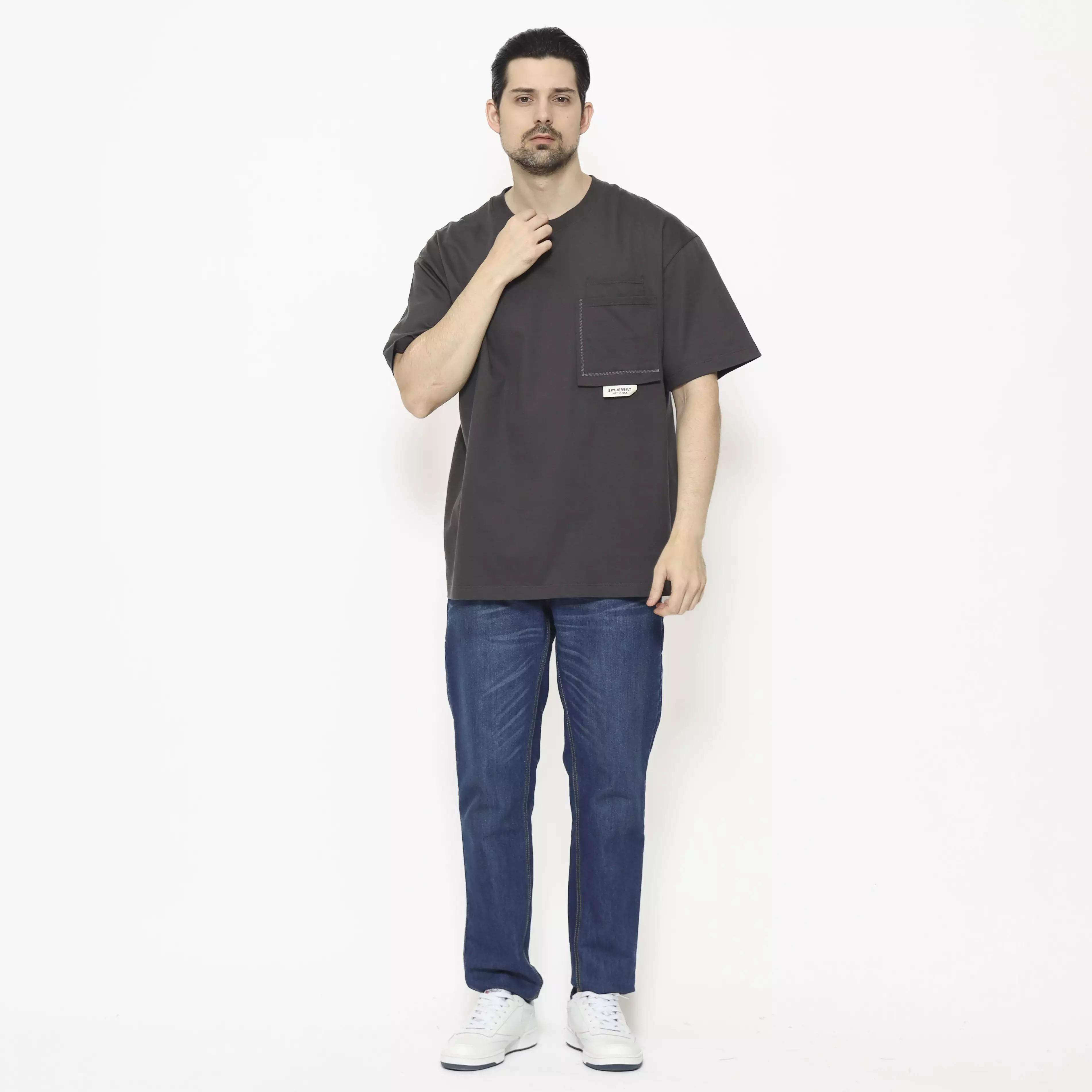 Spyderbilt Kaos lengan pendek Pria Tevic Oversize Planet Surf