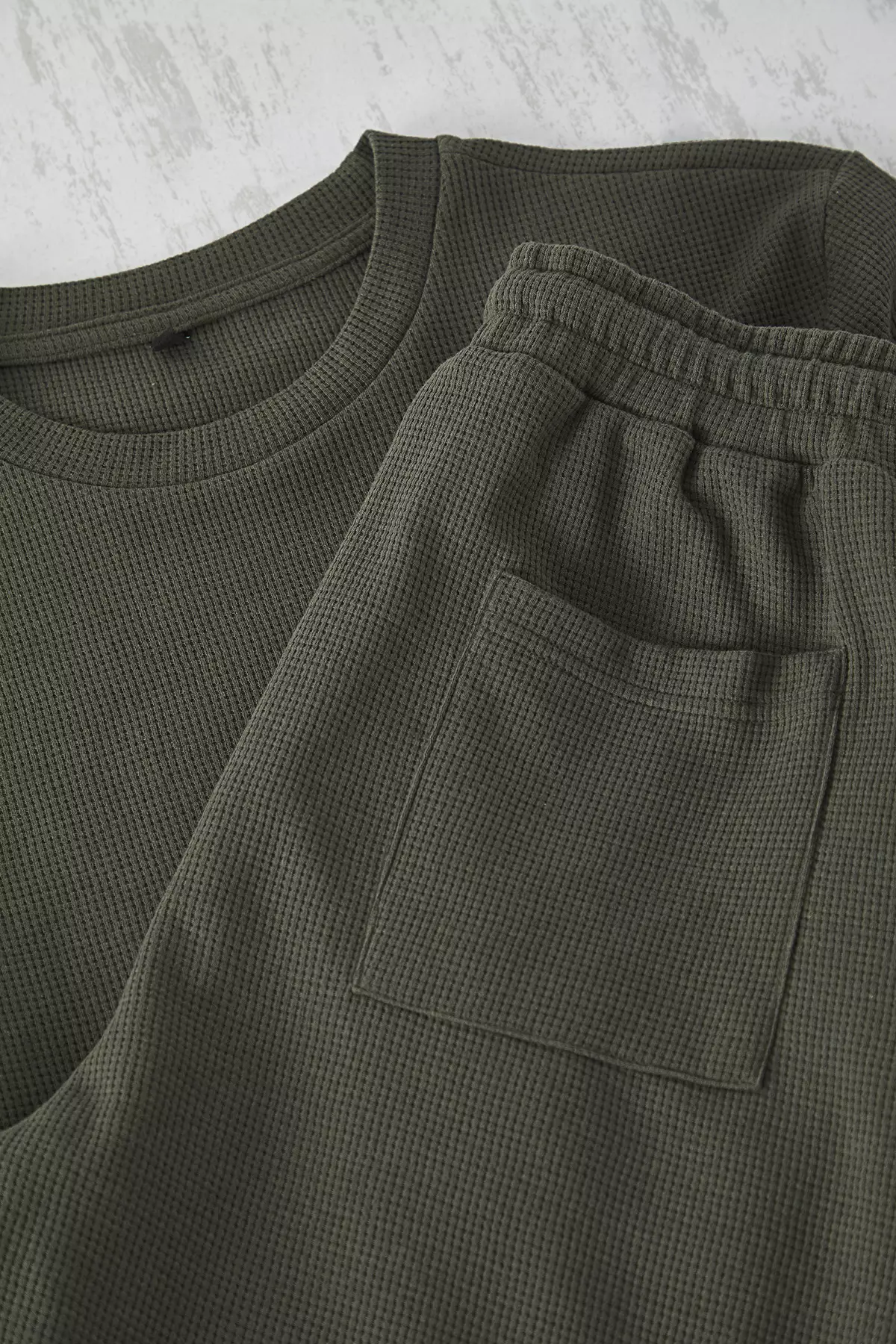 Regular Fit Waffle Knit Pyjamas Set