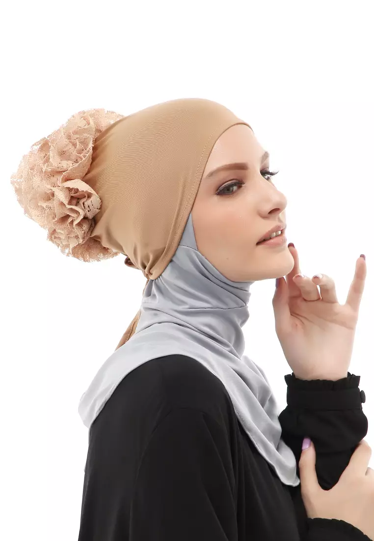 Irna Inner Ciput Muslimah Wanita Motif Polos Relaxed Fit - Milo