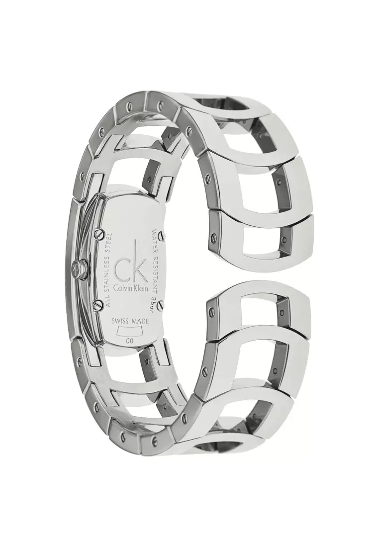 Calvin Klein Dress Swiss Quartz Black Mother-of-Pearl Dial Women's Watch - K3Y2S11F