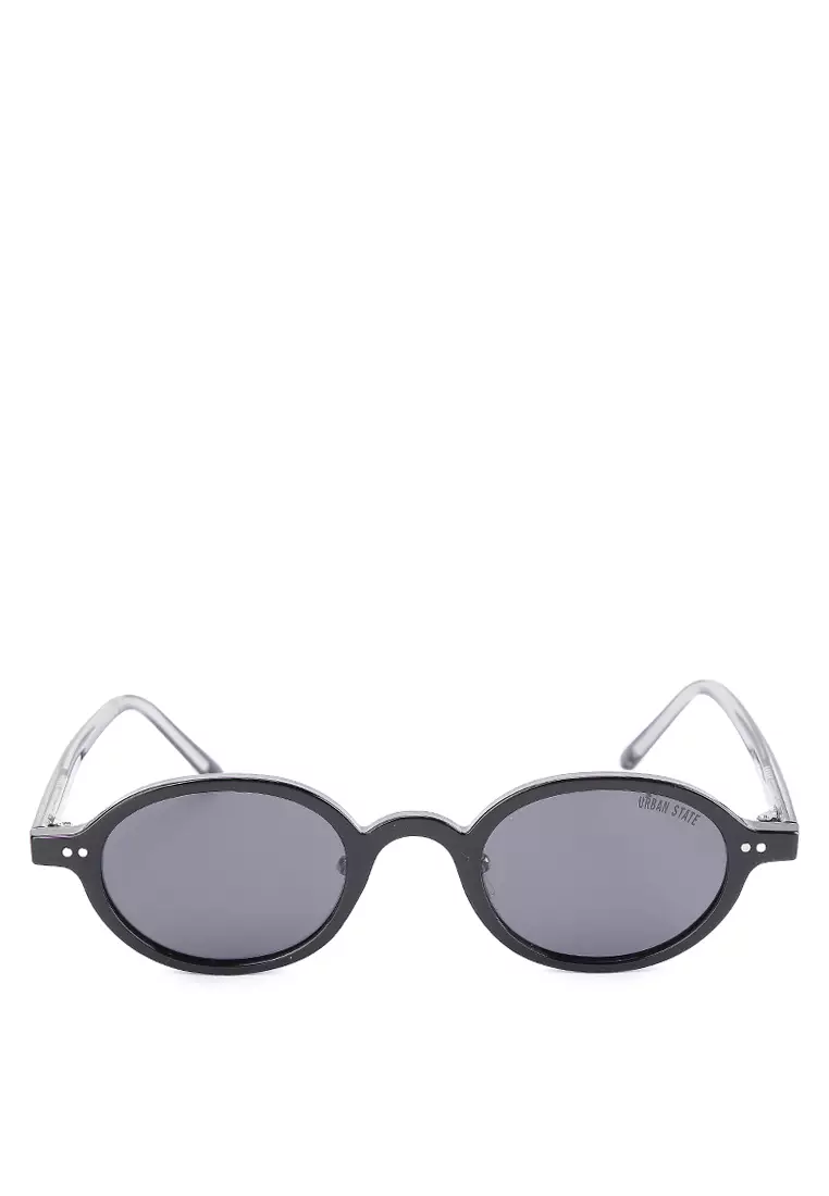 Polarized Plastic Frame Retro Oval Sunglasses