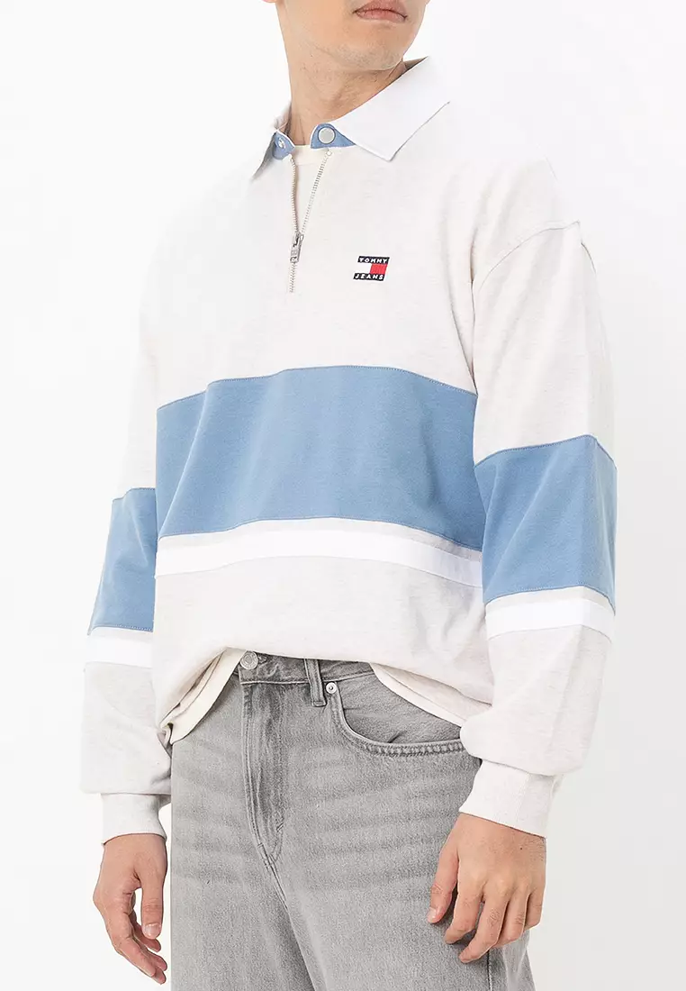Tommy Hilfiger Relaxed Colourblock Rugby Sweatshirt Tommy Jeans